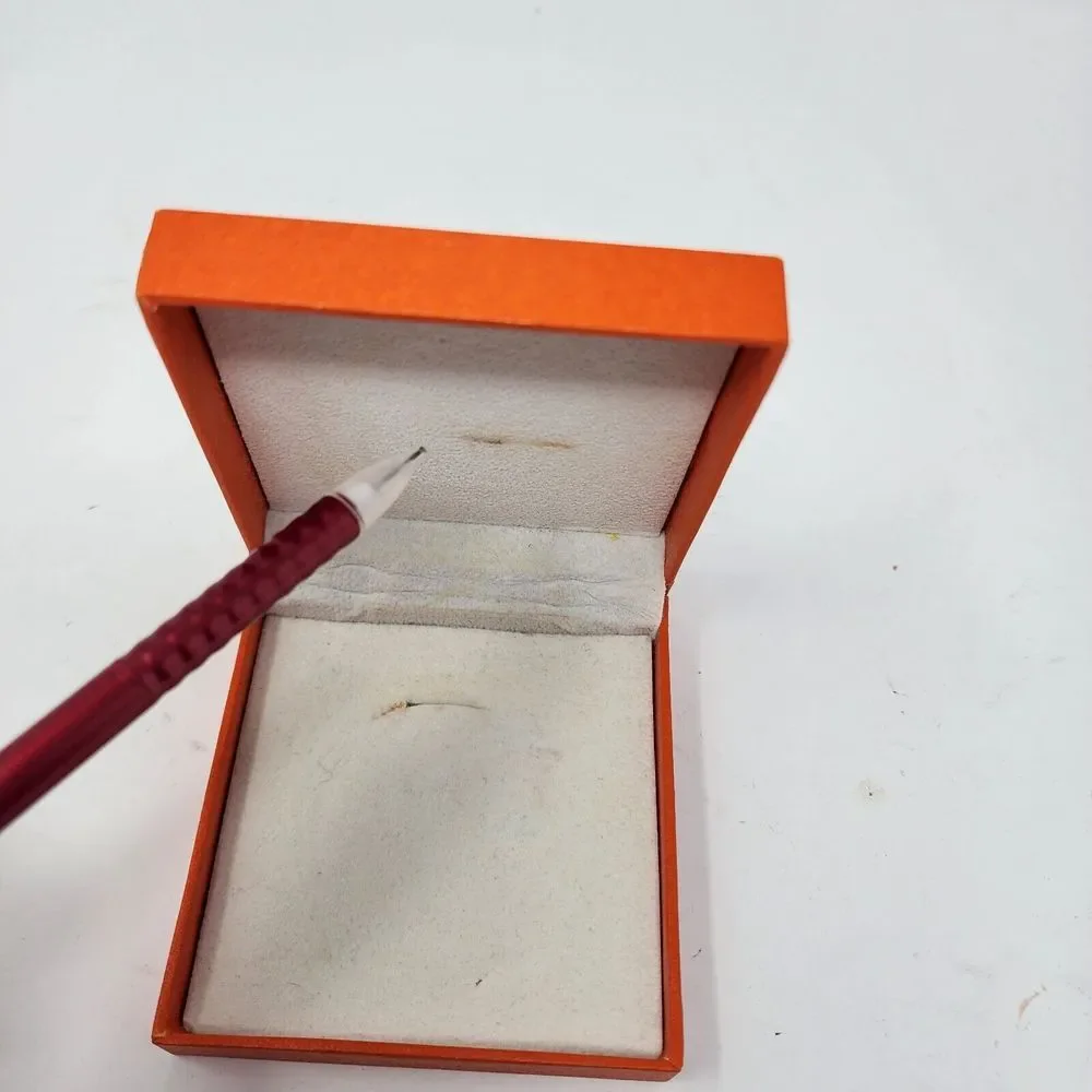 Authentic Hermes‎ Small Velvet Empty Gift Box 3.5 x 3.5 x 1